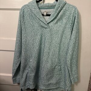 L.L. Bean Teal Cowl Neck Sweater